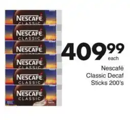Save Hyper Nescafé Classic Decaf Sticks offer