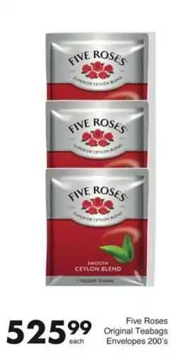 Save Hyper Five Roses Original Teabags Envelopes offer