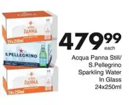 Save Hyper Acqua Panna Still/ S.Pellegrino Sparkling Water In Glass offer