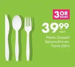 Save Hyper Plastic Dessert Spoons, Knives, Forks offer