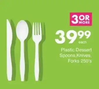 Save Hyper Plastic Dessert Spoons, Knives, Forks offer