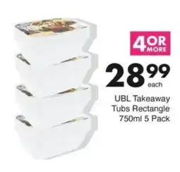 Save Hyper UBL Takeaway Tubs Rectangle offer