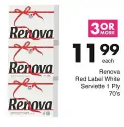 Save Hyper Red Label White Serviette 1 Ply offer