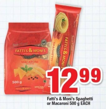 OK Foods Fatti's & Moni's Spaghetti/Macaroni 500g offer