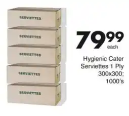 Save Hyper Hygienic Cater Serviettes 1 Ply offer