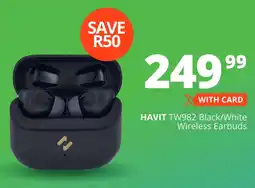Checkers Hyper Havit TW982 Black/ White Wireless Earbuds offer
