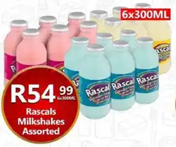 Take 'n Pay Rascals Milkshakes Assorted offer