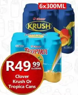 Take 'n Pay Clover Krush Or Tropica Cans offer