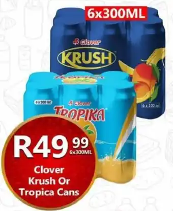 Take 'n Pay Clover Krush Or Tropica Cans offer