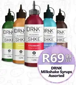 Take 'n Pay DRNK Milkshake Syrups Assorted offer