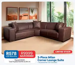 OK Furniture Milan Corner Lounge Suite offer