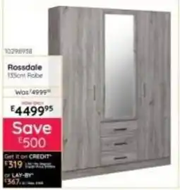 Bradlows Rossdale 135cm Robe offer