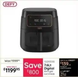 Bradlows Defy Digital Airfryer offer