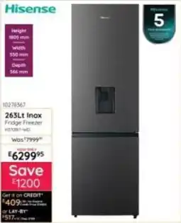 Bradlows Hisense Inox Fridge Freezer offer