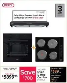 Bradlows Defy Oven & Hob Combo offer