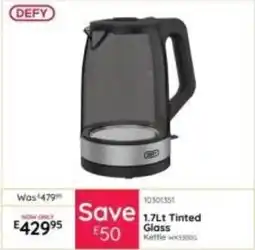 Bradlows Defy Tinted Glass Kettle offer
