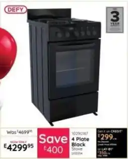 Bradlows Defy 4 Plate Black 0 Stove offer