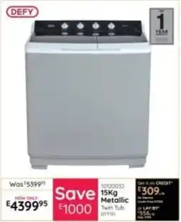 Bradlows Defy Metallic Twin Tub offer