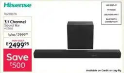 Bradlows Hisense 3.1 Channel Sound Bar offer