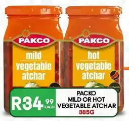 Take 'n Pay Packo mild or hot vegetable atchar offer