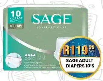 Take 'n Pay Sage adult diapers offer