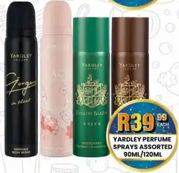 Take 'n Pay Yardley perfume sprays assorted offer
