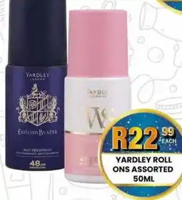 Take 'n Pay Yardley roll ons assorted offer