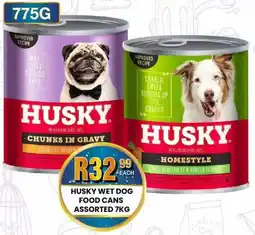 Take 'n Pay Husky wet dog food cans assorted offer