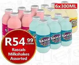 Take 'n Pay Rascals Milkshakes Assorted offer