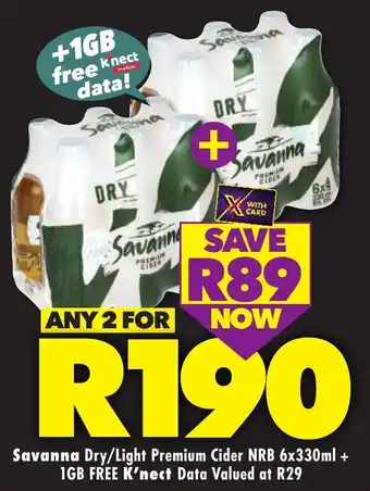 Savanna Dry/ Light Premium Cider NRB