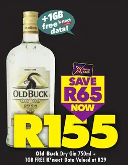 Shoprite Liquor Old Buck Dry Gin offer
