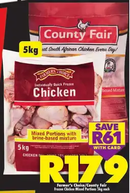Shoprite Farmer's Choice/ County Fair Frozen Chicken Mixed Portions offer