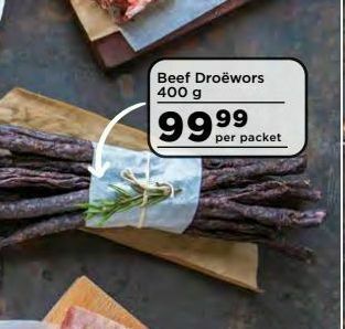 Food Lover's Market Beef droewors offer