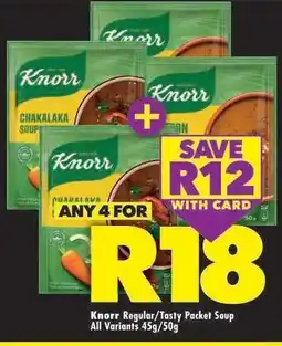 Shoprite Knorr Regular/Tasty Packet Soup offer
