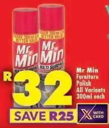Shoprite MR MIN FURNITURE POLISH offer