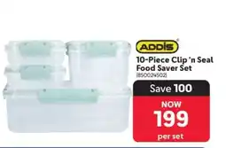 Makro ADDIS 10-Piece Clip ‘n Seal Food Saver Set offer