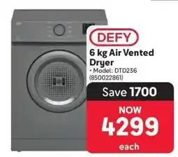 Makro Defy 6 kg Air Vented Dryer offer