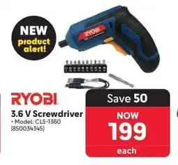 Makro RYOBI 3.6 V Screwdriver offer