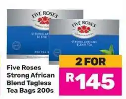 Game Five Roses Strong African Blend Tagless Tea Bags 200s offer