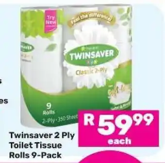 Game Twinsaver 2 Ply Toilet Tissue Rolls 9-Pack offer