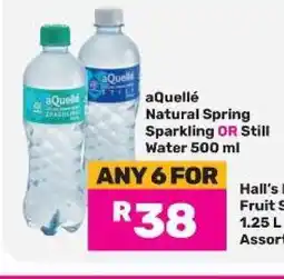 Game aQuellé Natural Spring Sparkling OR Still Water 500 ml offer