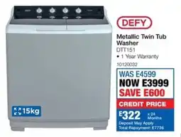 OK Furniture Defy Metallic Twin Tub Washer offer