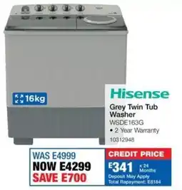 OK Furniture Hisense Grey Twin Tub Washer offer