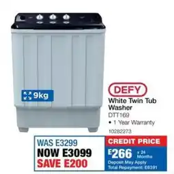 OK Furniture Defy White Twin Tub Washer offer