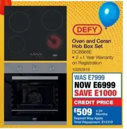 OK Furniture Defy Oven and Ceran Hob Box Set offer