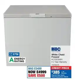 OK Furniture KIC White Chest Freezer offer