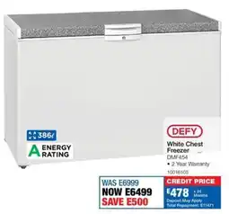 OK Furniture Defy White Chest Freezer offer