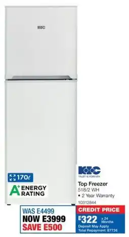 OK Furniture KIC Top Freezer offer