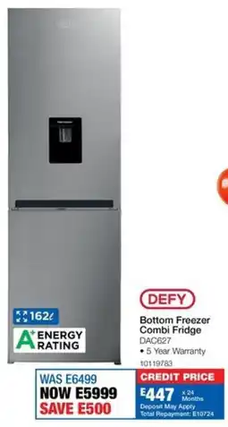 OK Furniture Defy Bottom Freezer Combi Fridge offer