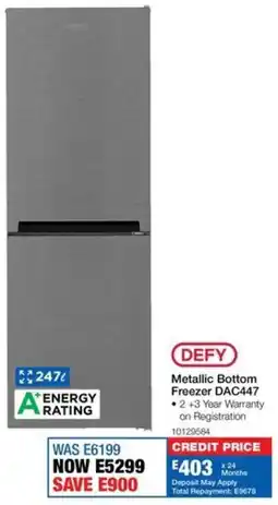 OK Furniture Defy Metallic Bottom Freezer offer